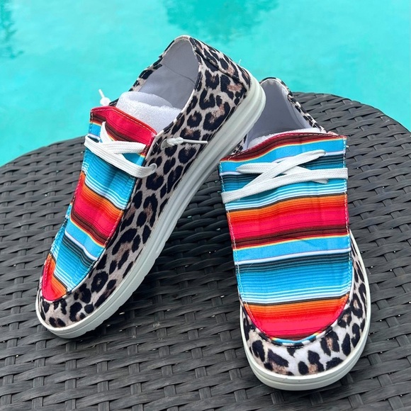 Leopard + Serape Canvas Shoes - Picture 4 of 4